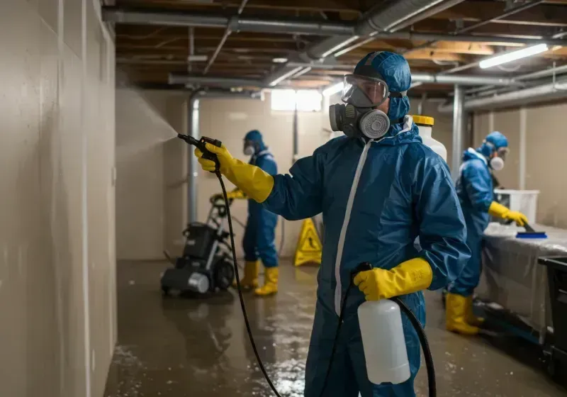 Basement Sanitization and Antimicrobial Treatment process in Milliken, CO