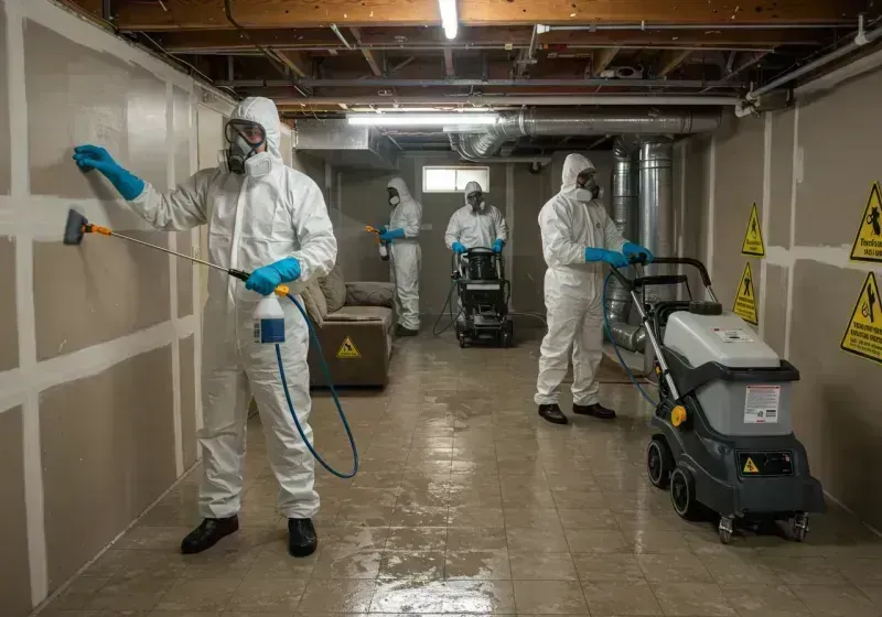 Basement Moisture Removal and Structural Drying process in Milliken, CO